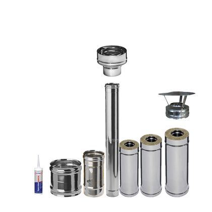 Дымоход Феррум Готовый комплект дымохода D120 высота 4 м. в Анапе